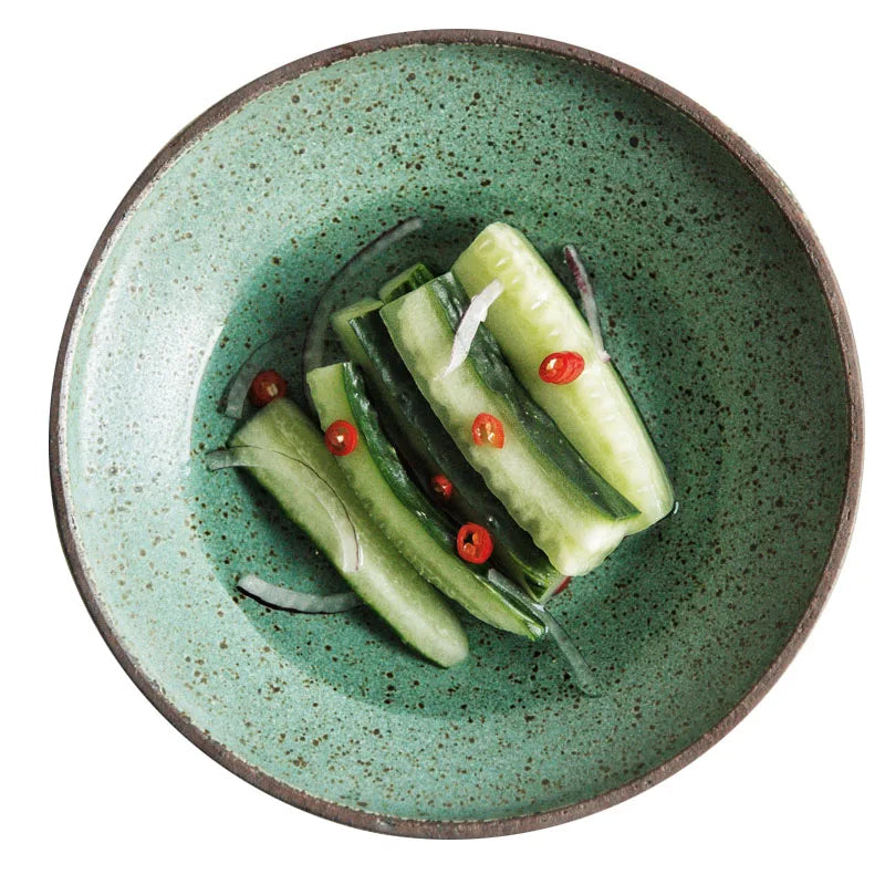 Japanese Green Ceramic Dinner Set