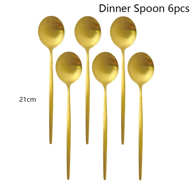 Matte Gold Cutlery Set