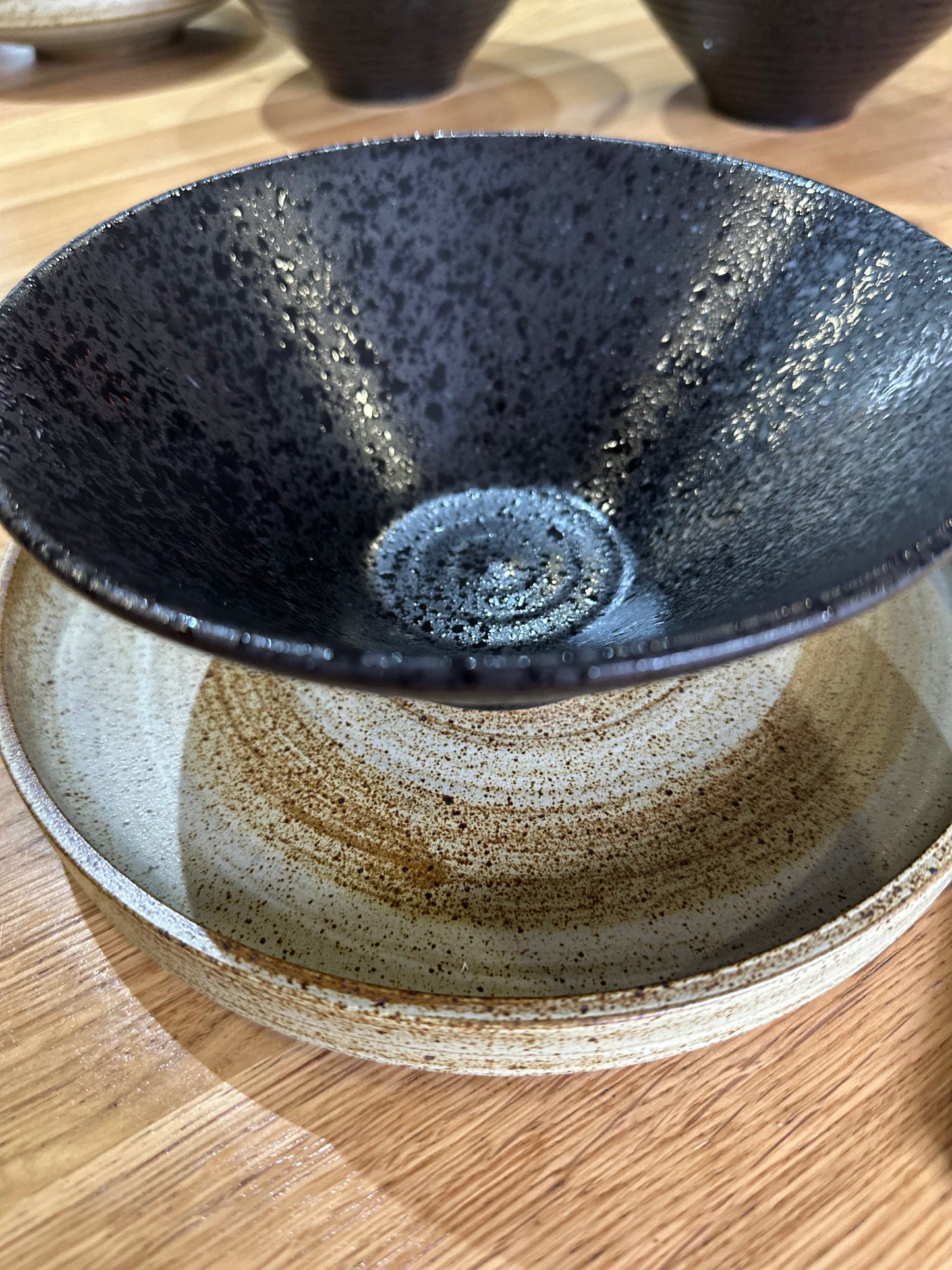 Japanese-style ceramic ramen bowl