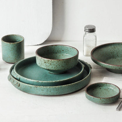 Japanese  Green Ceramic Dinner Set