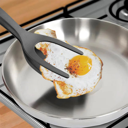 🍳 2-in-1 Nylon Grip Flip Tongs