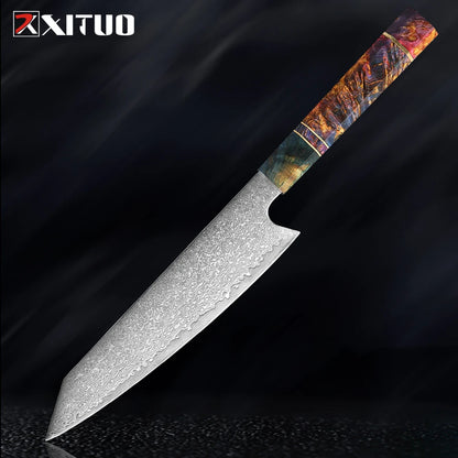 Damascus chef knife