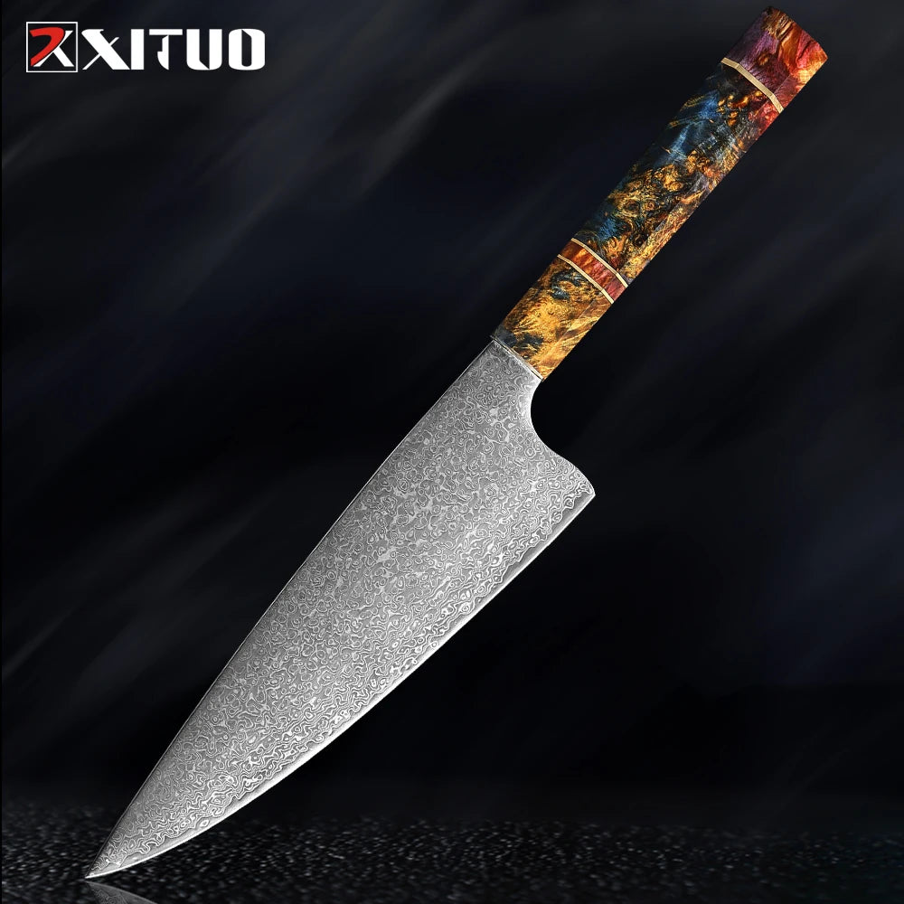 Damascus chef knife