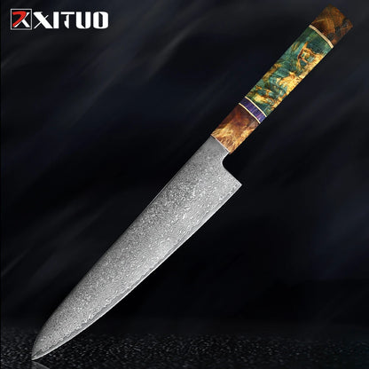 Damascus chef knife