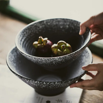 Japanese-style ceramic ramen bowl