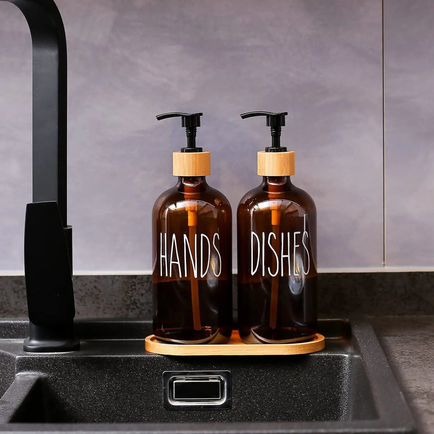 Trendy glass soap dispenser