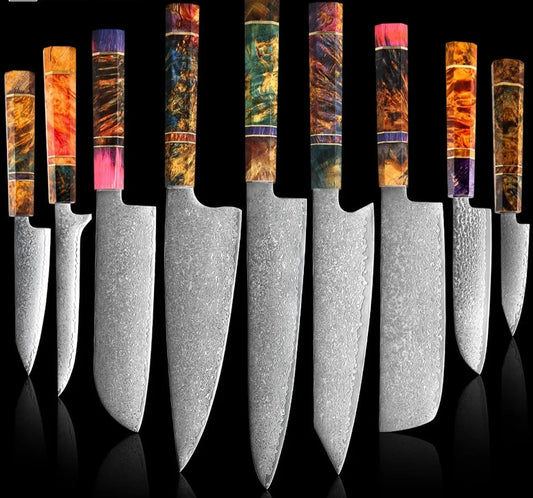 Damascus Steel Knife Set