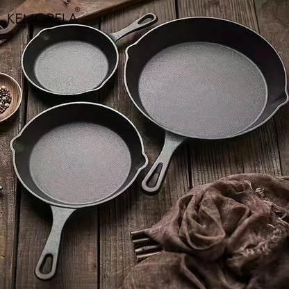 Cast iron frying pans