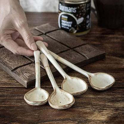 Japanese Ceramic Stoneware Spoon