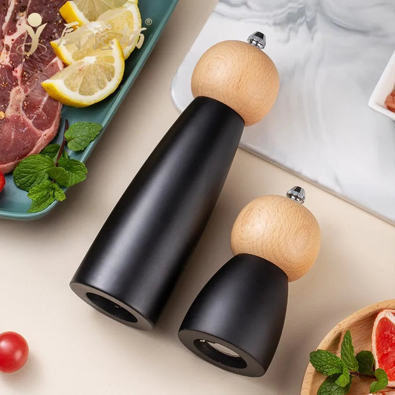 Wood & Ceramic Salt And Pepper Mill