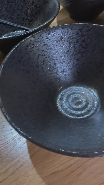 Japanese-style ceramic ramen bowl